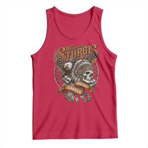 Sturgis South Dakota Indian American Rider Skull 86th Anniversary Tank Top
