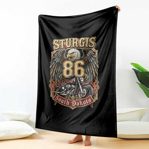 Sturgis South Dakota Motorcycle Lover Eagle 86th Anniversary Throw Blanket