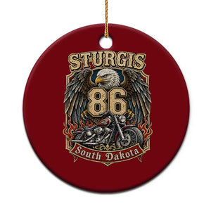 Sturgis South Dakota Motorcycle Lover Eagle 86th Anniversary Ceramic Ornament