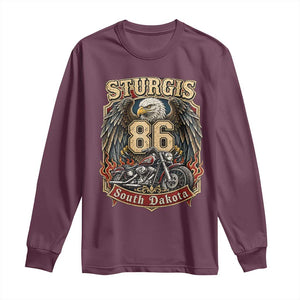 Sturgis South Dakota Motorcycle Lover Eagle 86th Anniversary Long Sleeve Shirt
