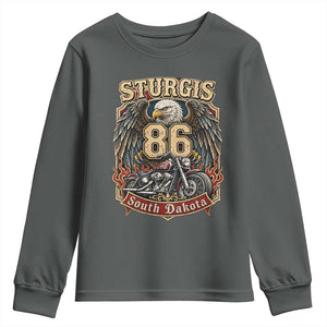 Sturgis South Dakota Motorcycle Lover Eagle 86th Anniversary Youth Sweatshirt