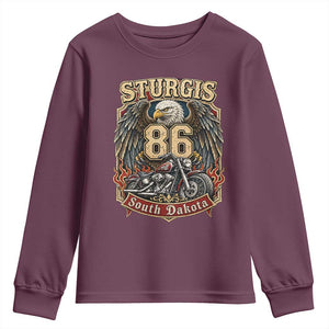 Sturgis South Dakota Motorcycle Lover Eagle 86th Anniversary Youth Sweatshirt