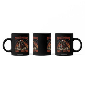 Three Coffees No Lunch Coffee Mug Funny Medieval Knight Coffee Lover