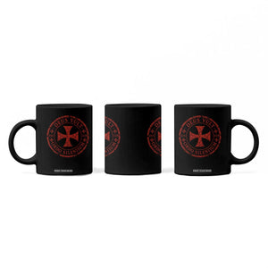 Deus Vult Ordo Silentium Knights Templar Est 1119 Coffee Mug Crusader Cross