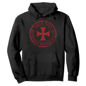 Deus Vult Ordo Silentium Knights Templar Est 1119 Hoodie Crusader Cross