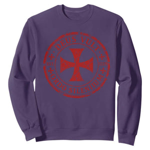 Deus Vult Ordo Silentium Knights Templar Est 1119 Sweatshirt Crusader Cross