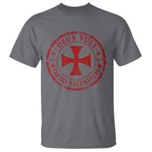 Deus Vult Ordo Silentium Knights Templar Est 1119 T Shirt Crusader Cross