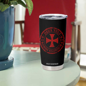 Deus Vult Ordo Silentium Knights Templar Est 1119 Tumbler Cup Crusader Cross