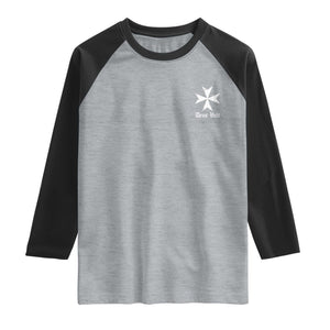 Knights Hospitaller Maltese Cross Catholic Christian Deus Vult Raglan Shirt