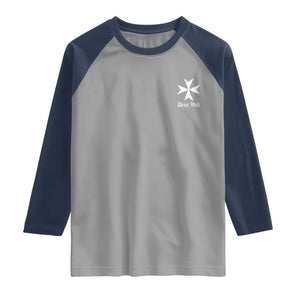 Knights Hospitaller Maltese Cross Catholic Christian Deus Vult Raglan Shirt