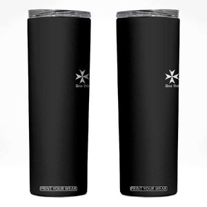 Knights Hospitaller Maltese Cross Catholic Christian Deus Vult Skinny Tumbler