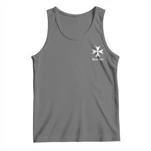 Knights Hospitaller Maltese Cross Catholic Christian Deus Vult Tank Top