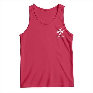 Knights Hospitaller Maltese Cross Catholic Christian Deus Vult Tank Top