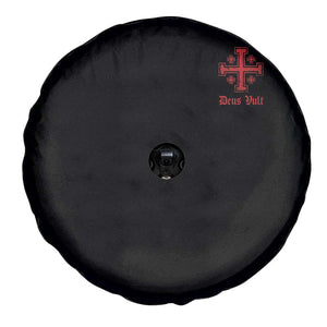 Deus Vult Catholic Knight Templar Jerusalem Cross Spare Tire Cover