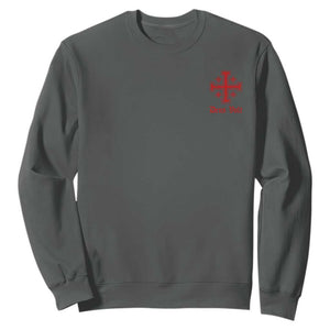 Deus Vult Catholic Knight Templar Jerusalem Cross Sweatshirt