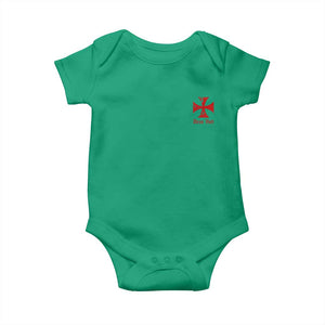 Deus Vult Catholic Knight Templar Crusader Cross Faith Baby Onesie