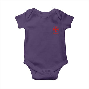 Deus Vult Catholic Knight Templar Crusader Cross Faith Baby Onesie