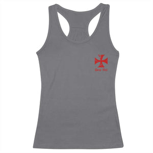 Deus Vult Catholic Knight Templar Crusader Cross Faith Racerback Tank Top