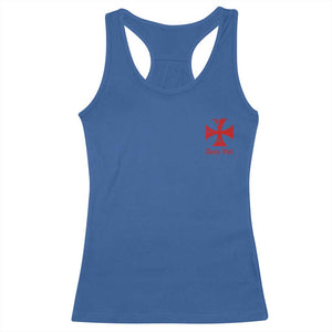 Deus Vult Catholic Knight Templar Crusader Cross Faith Racerback Tank Top