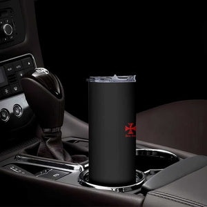 Deus Vult Catholic Knight Templar Crusader Cross Faith Skinny Tumbler