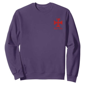 Deus Vult Catholic Knight Templar Crusader Cross Faith Sweatshirt