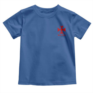 Deus Vult Catholic Knight Templar Crusader Cross Faith Toddler T Shirt