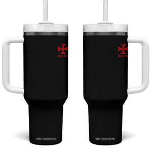 Deus Vult Catholic Knight Templar Crusader Cross Faith Tumbler With Handle