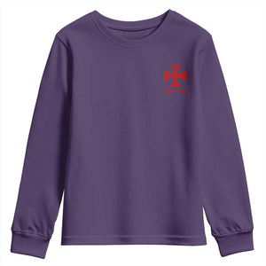 Deus Vult Catholic Knight Templar Crusader Cross Faith Youth Sweatshirt