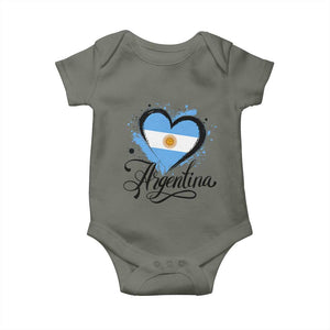 Argentina Heart Argentinian Flag Sun of May Patriotic Baby Onesie