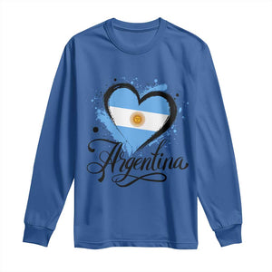 Argentina Heart Argentinian Flag Sun of May Patriotic Long Sleeve Shirt