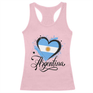 Argentina Heart Argentinian Flag Sun of May Patriotic Racerback Tank Top