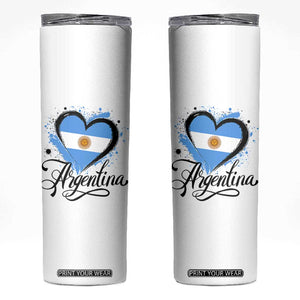 Argentina Heart Argentinian Flag Sun of May Patriotic Skinny Tumbler