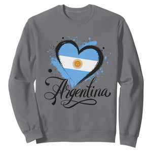Argentina Heart Argentinian Flag Sun of May Patriotic Sweatshirt