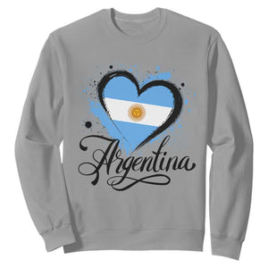 Argentina Heart Argentinian Flag Sun of May Patriotic Sweatshirt