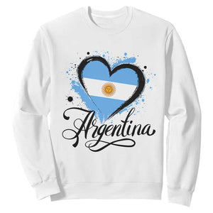 Argentina Heart Argentinian Flag Sun of May Patriotic Sweatshirt