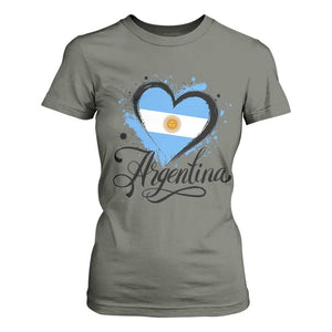 Argentina Heart Argentinian Flag Sun of May Patriotic T Shirt For Women