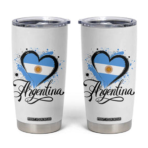 Argentina Heart Argentinian Flag Sun of May Patriotic Tumbler Cup