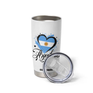 Argentina Heart Argentinian Flag Sun of May Patriotic Tumbler Cup
