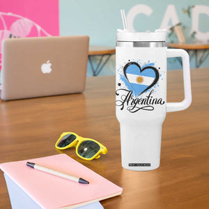 Argentina Heart Argentinian Flag Sun of May Patriotic Tumbler With Handle