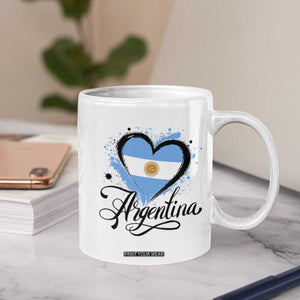 Argentina Heart Argentinian Flag Sun of May Patriotic Coffee Mug