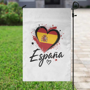 Espana Heart Spanish Flag Patriotic Spain Pride Garden Flag