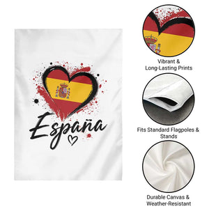 Espana Heart Spanish Flag Patriotic Spain Pride Garden Flag