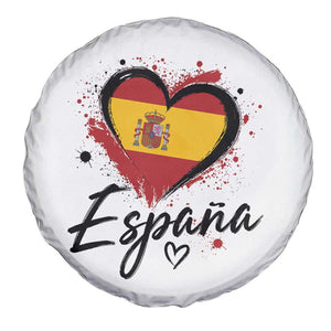 Espana Heart Spanish Flag Patriotic Spain Pride Spare Tire Cover