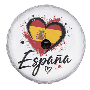 Espana Heart Spanish Flag Patriotic Spain Pride Spare Tire Cover