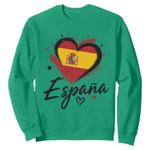 Espana Heart Spanish Flag Patriotic Spain Pride Sweatshirt