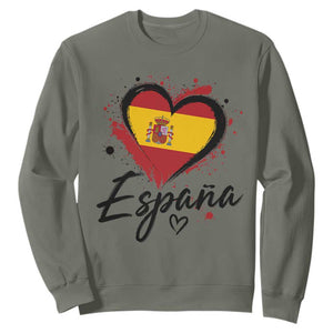 Espana Heart Spanish Flag Patriotic Spain Pride Sweatshirt