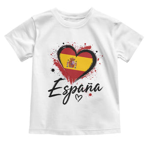 Espana Heart Spanish Flag Patriotic Spain Pride Toddler T Shirt