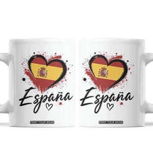 Espana Heart Spanish Flag Patriotic Spain Pride Coffee Mug
