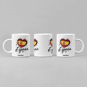 Espana Heart Spanish Flag Patriotic Spain Pride Coffee Mug