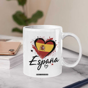 Espana Heart Spanish Flag Patriotic Spain Pride Coffee Mug